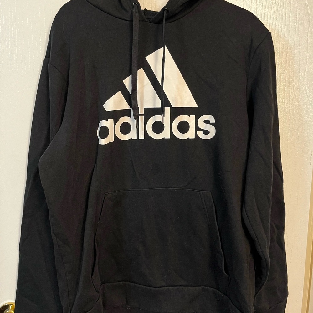 Adidas Black and White Sweatshirt Hoodie